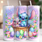 Húsvéti Stitch mintás szívószálas fémpohár zárható tetővel 600ml 🎀