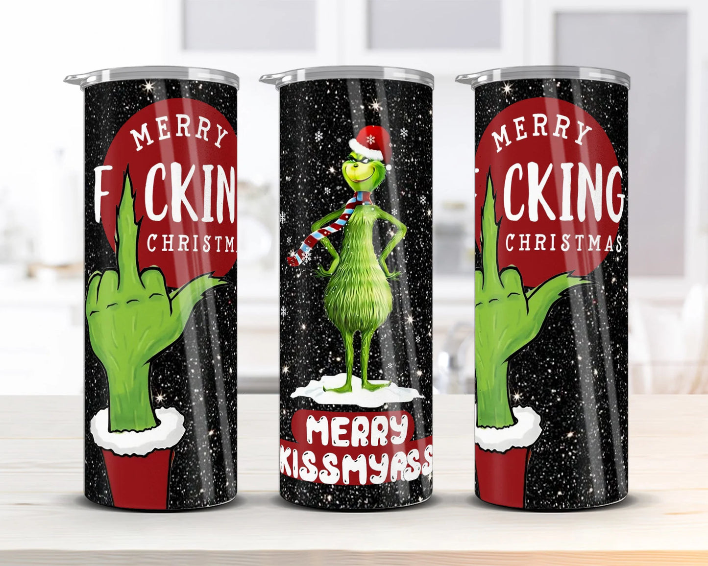 Grinch termoszos fémpohár zárható tetővel 600 ml ❄️