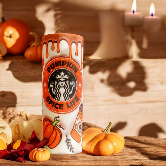 “Pumpkin Spice Life” termoszos fémpohár zárható tetővel 600 ml🍁