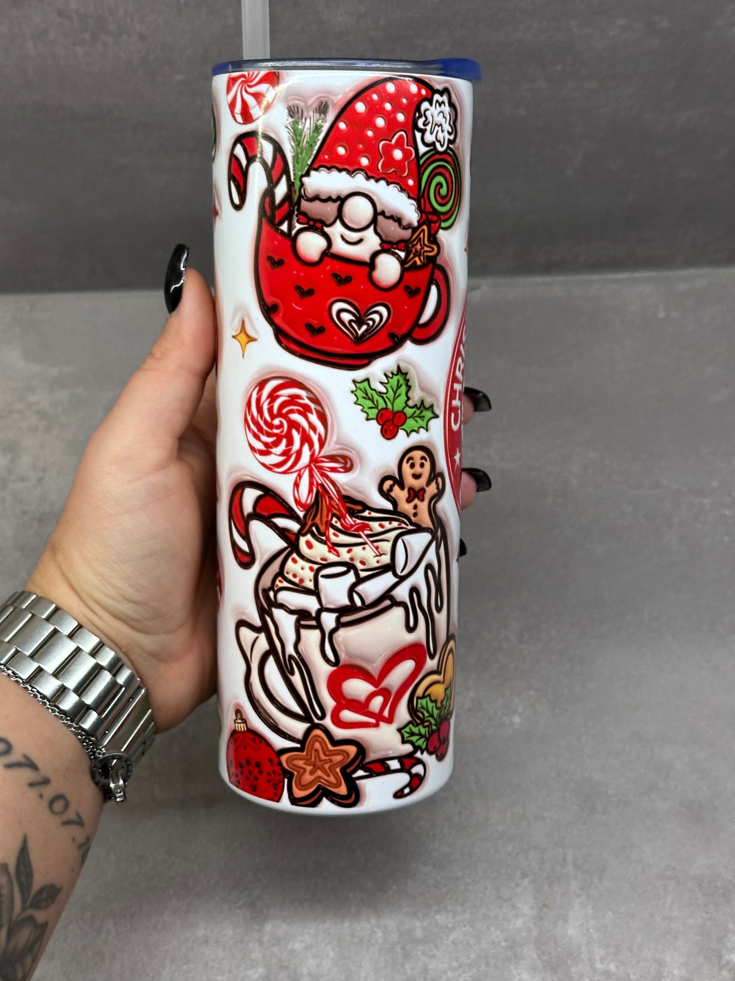 “Christmas Vibes Coffee” termosz fémpohár zárható tetővel 600 ml🌲❄️